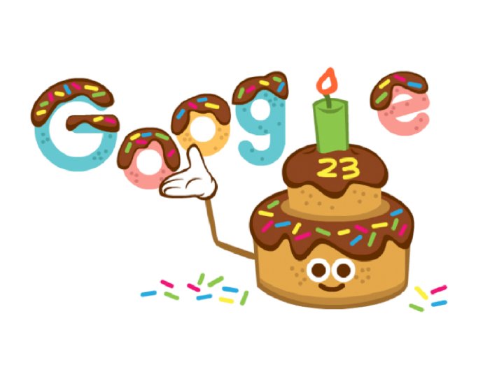 Google Rayakan Ulang Tahun ke-23, Tampilkan Doodle Kue Ulang Tahun!