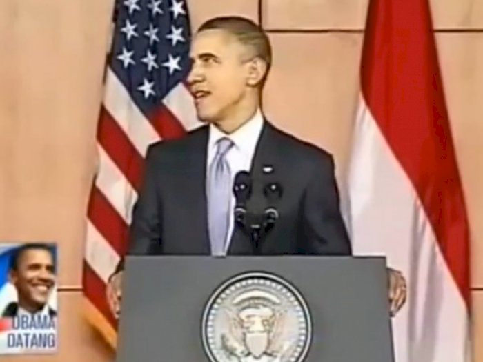 Video Obama Sebut 'Pulang Kampung Nih' saat Pidato di UI Curi Perhatian Netizen