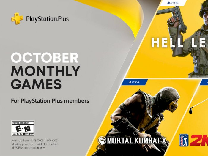 PlayStation Plus Bulan Oktober Gratiskan Game Mortal Kombat X Hingga PGA Tour 2K21