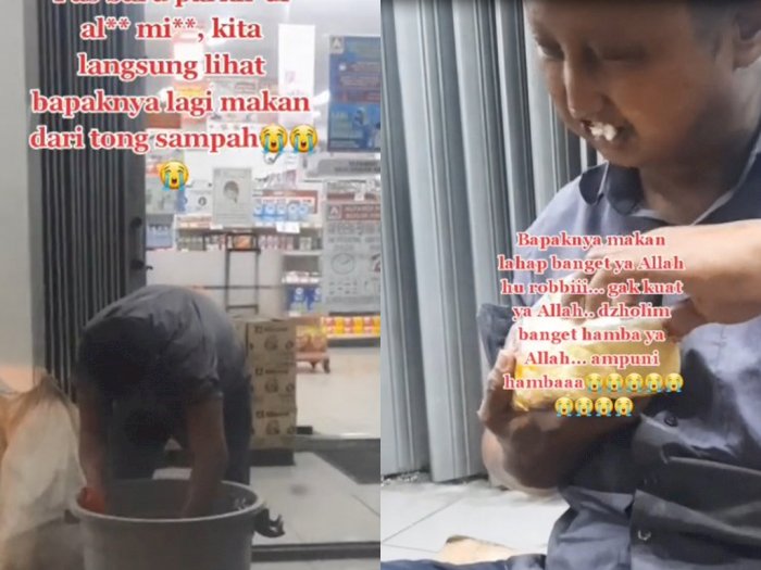 Viral Bapak Kais Tong Sampah Untuk Cari Sisa Makan,  Ngaku Belum Makan 2 Hari