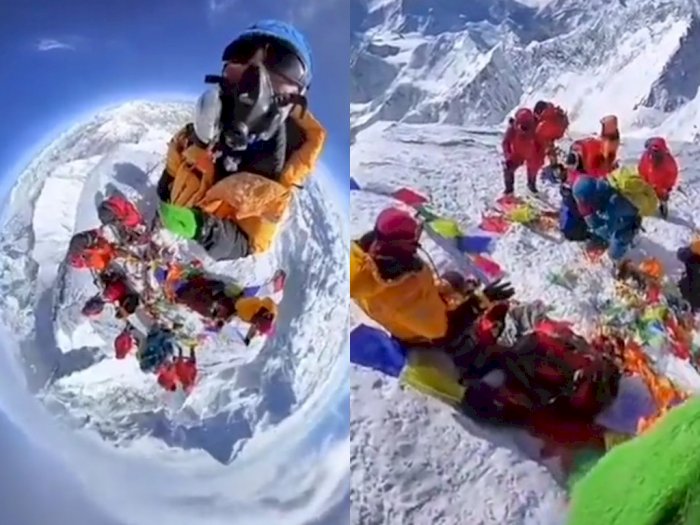 Fantastis! Pria Ini Rekam Pemandangan Indah dari Puncak Gunung Everest, Bikin Terpesona