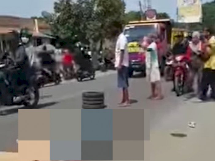 Tragis, Jatuh dari Atas Motor, Pria Tewas Usai Kepala Terlindas Dump Truk di Palembang