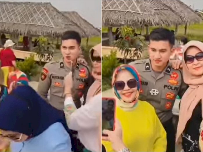 Viral Polisi Tampan Asal Aceh Jadi Rebutan Emak-emak untuk Selfie, Sampai Ada yang Antri