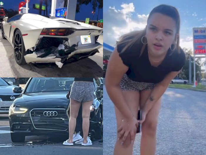 Wanita Ini Sebut Mobilnya Ditabrak Lamborghini, Kenyataan Sebenarnya Terkuak Lewat CCTV