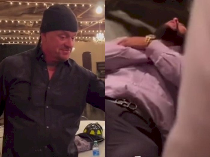 Viral Video The Undertaker Membanting Penggemarnya dengan Tamparan Dada, Legenda WWE!