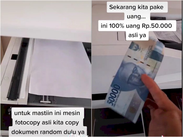 Viral Pria Coba Fotokopi Uang Kertas, Namun Tak Bisa dan Keluar Tulisan Ini