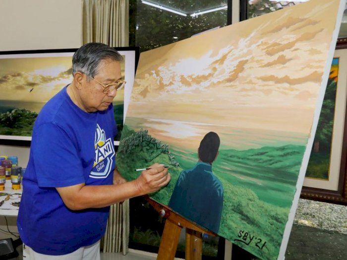 SBY Pamerkan Lukisan Terbarunya, Bercerita Tentang Makna Hidup