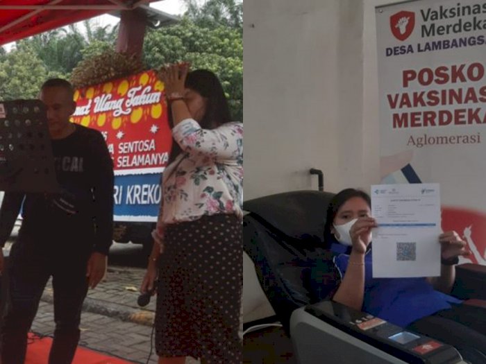 Peserta Vaksin di Area Rehat KM19 Tol Jakarta-Cikampek  Disediakan Pijat & Karaoke Gratis