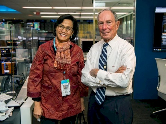 Momen Menteri Keuangan Sri Mulyani Bertemu Bos Media Terkaya Sejagad, Michael Bloomberg