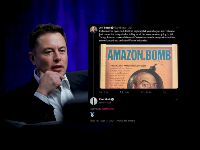 Elon Musk Jadi Orang Terkaya di Dunia Lagi, Sindir Jeff Bezos dengan ‘Beri’ Medali Perak