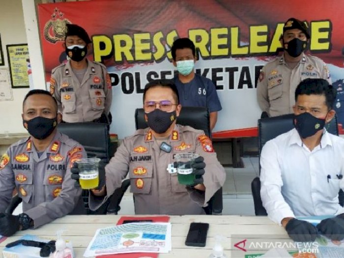 Polisi Tangkap Pria di Sampit Usai Ubah Warna Pertalite  Mirip Premium