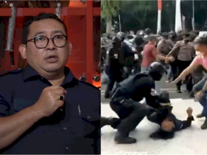 Fadli Zon Soroti Video Aparat Banting Mahasiswa yang Demo: Kebrutalan Polisi!