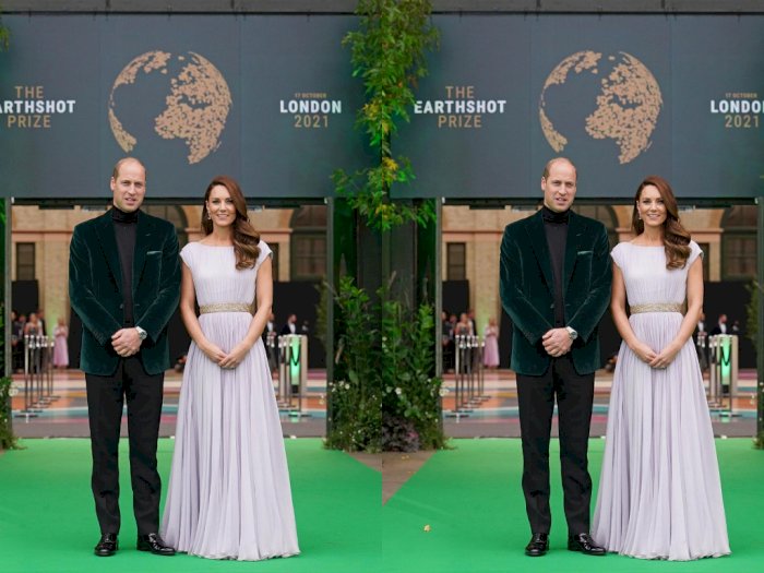 Tampil pada Earthshot Prize 2021, Kate Middleton serta  Pangeran William Pakai 'Baju Lama'