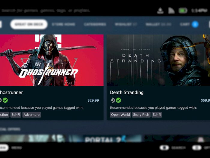 Valve Permudah Pengguna Cari Game Steam yang Bisa Dimainkan di Steam Deck