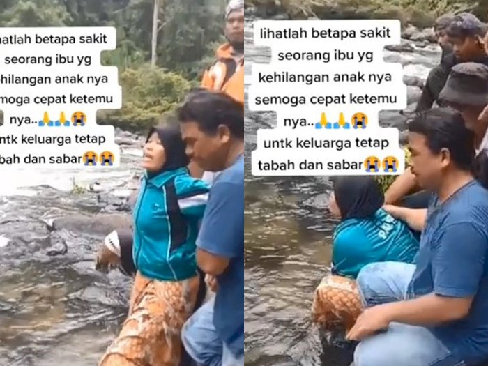 Momen Pilu Ibu Teriak Histeris di Pinggir Sungai, Terus  Panggil Anaknya yang Tenggelam