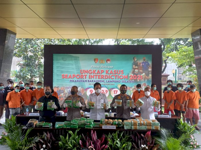 Bareskrim Polri Bongkar 4 Kasus Narkoba di Lampung, 62 Kg Sabu Berhasil Disita