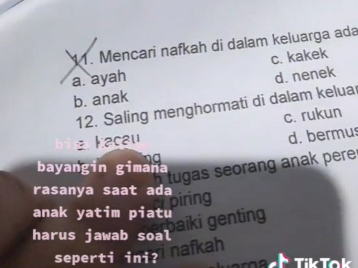 Kemendikbud Diprotes Netizen karena Pertanyaan 'Siapa Pencari Nafkah di Keluarga'