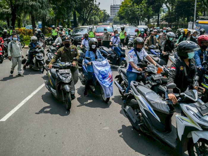 Unjuk Rasa Buruh di Jakarta, Berikut Foto-fotonya