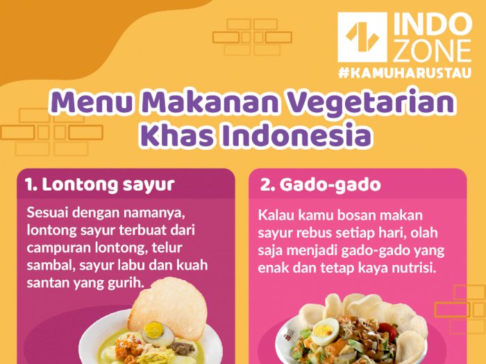 Menu Makanan Vegetarian Khas Indonesia