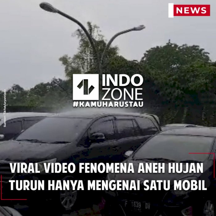 Viral Video Fenomena Aneh Hujan Turun Hanya Mengenai Satu Mobil