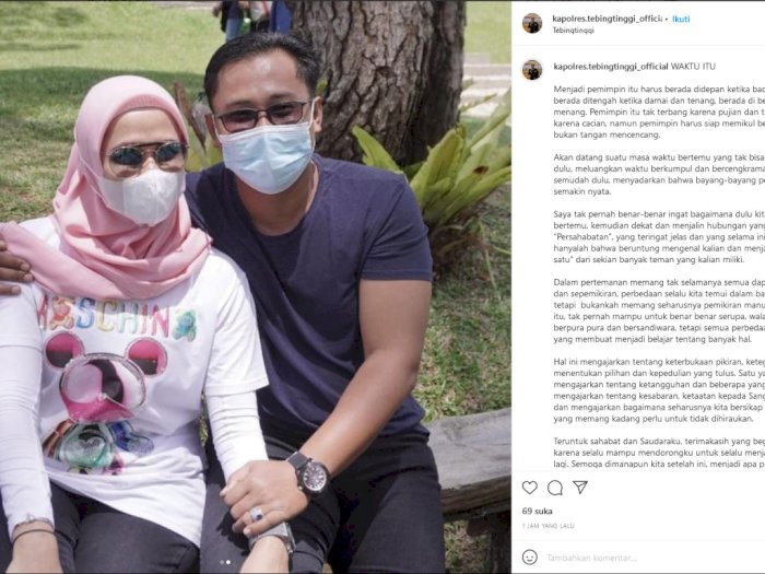 Usai Dicopot, Kapolres Tebingtinggi Unggah Foto di Instagram: Tak Selamanya Sejalan 