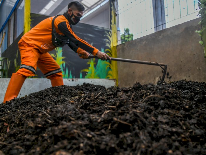Pengolahan Sampah Organik Jadi Pupuk Kompos di Jakarta, Ini Foto-fotonya