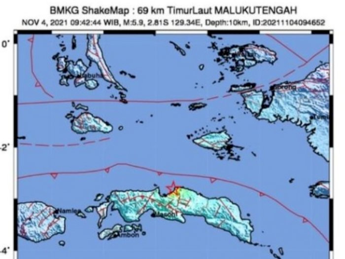 Gempa M 5,9 Guncang Ambon, Warga Dilaporkan Panik dan Berhamburan ke Luar Rumah