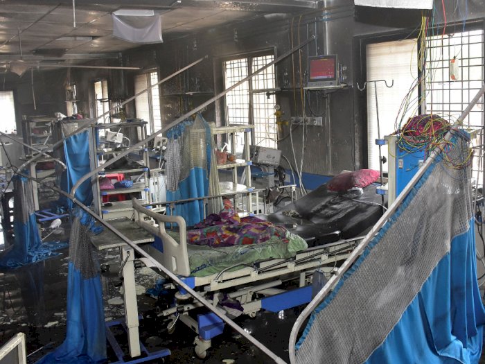 Tewaskan 11 Orang, Berikut Pemandangan Rumah Sakit India Usai Kebakaran