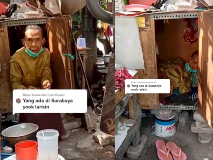 Pilu, Nenek Penjual Kopi di Surabaya Ini Tidur di Lemari, Pas Masuk Kakinya Dilipat Dulu