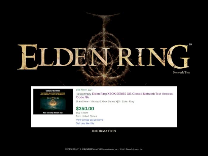 Test Key Tahap CNT dari Elden Ring Dijual Secara Ilegal di eBay Hingga Jutaan Rupiah