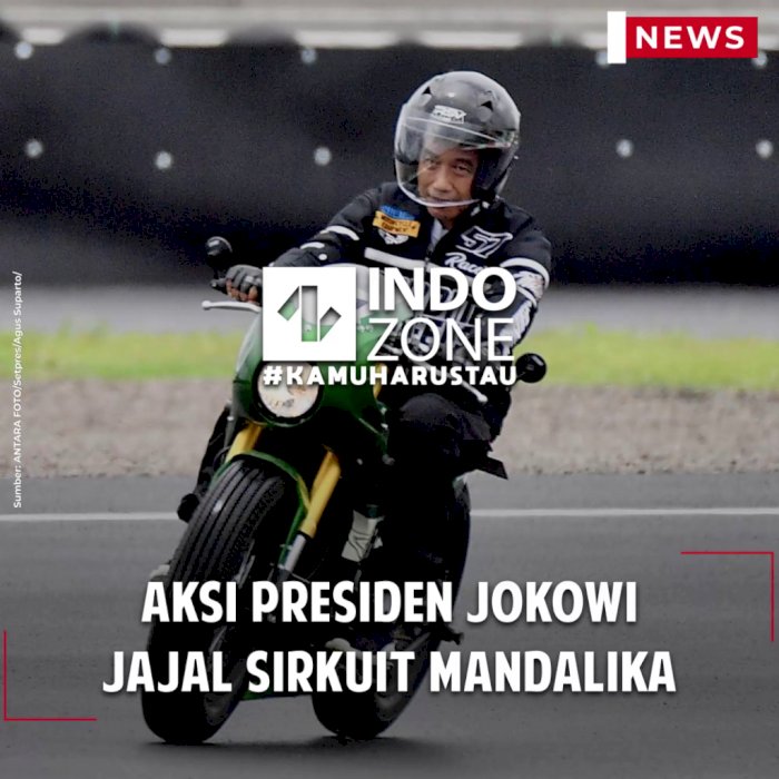 Aksi Presiden Jokowi Jajal Sirkuit Mandalika