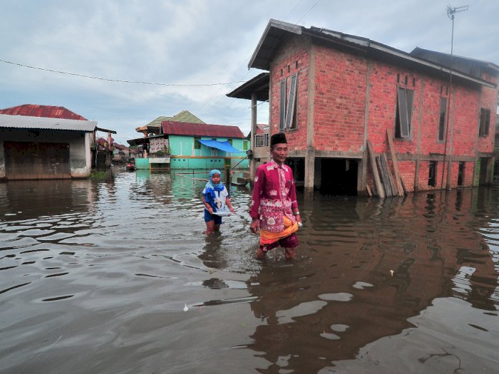 Banjir Luapan Sungai Batanghari di Jambi, Ini Foto-fotonya
