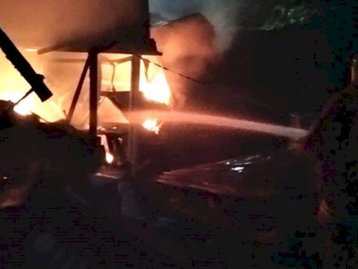 Gegara Bakar Sekam, Gudang Pupuk di Asahan Ludes Dilalap Api