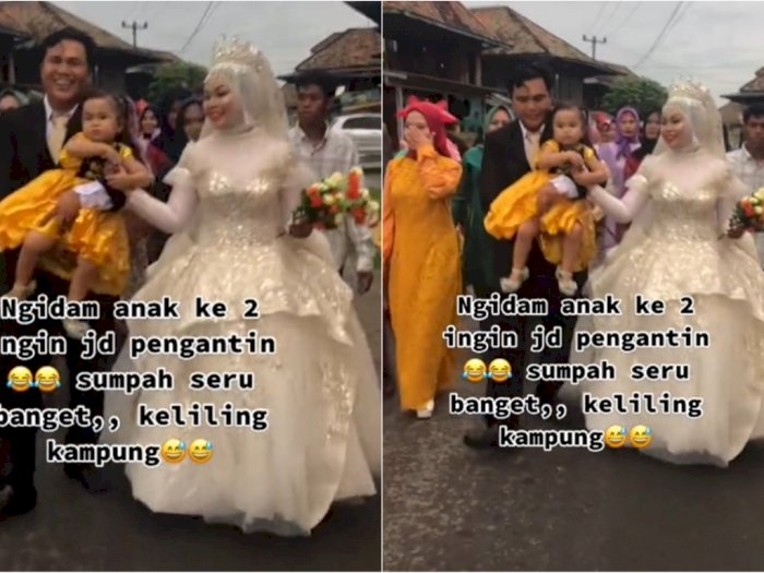 Viral Wanita Ngidam Jadi Pengantin saat Hamil Anak Kedua, Netizen Soroti Sikap Tetangganya