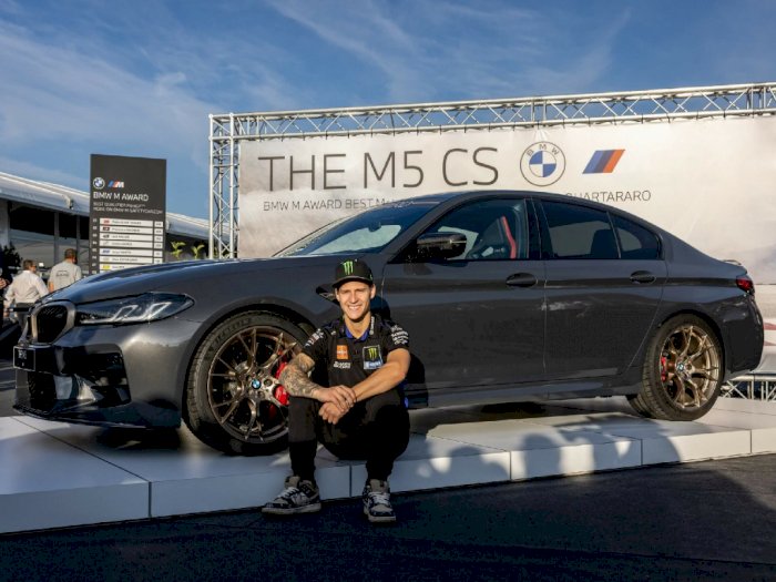Fabio Quartararo Dapat Mobil BMW M5 CS Usai Raih Hasil Kualifikasi Terbaik di MotoGP 2021!