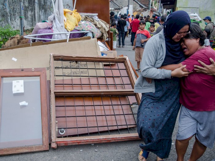 Pembongkaran Rumah Oleh PT KAI di Bandung, Berikut Foto-fotonya