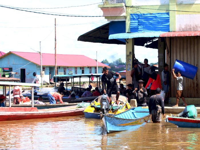 Banjir di Pasar Sungai Durian Mulai Surut, Berikut Foto-fotonya