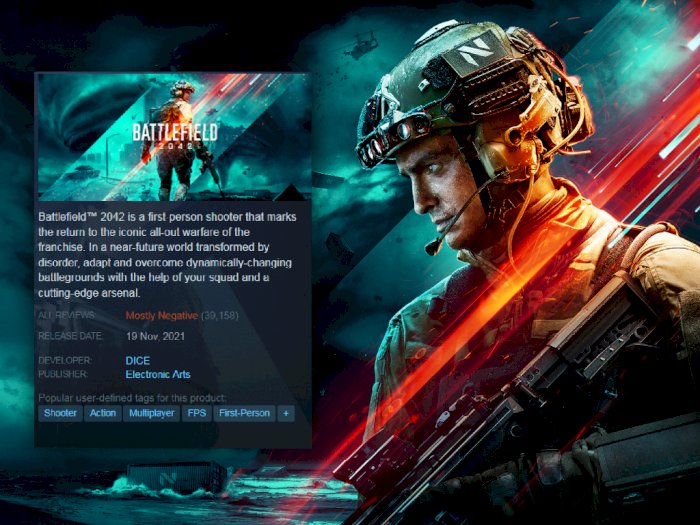 Battlefield 2042 Dapatkan Review Mostly Negative di Steam, Tapi Masih Ramai Dimainkan