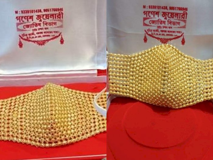 Sultan! Pengusaha di India ini Pesan Masker Berlapis  Emas, Harganya Rp109,1 juta