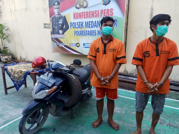 Terdesak Biaya Kehidupan, Dua Lelaki di Medan Mencuri Ban Serep Hingga Diringkus Polisi