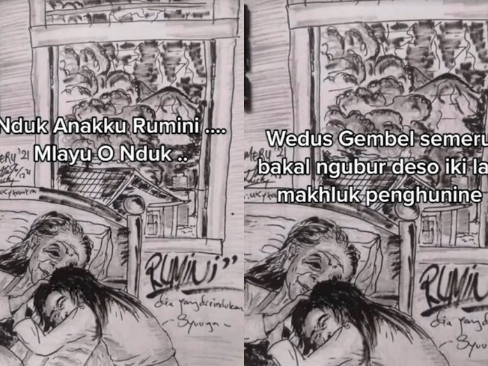 Viral Ilustrasi Rumini & Ibunya, 'Ceritakan Kronologi'  saat Semeru Erupsi