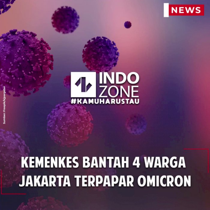 Kemenkes Bantah 4 Warga Jakarta Terpapar Omicron
