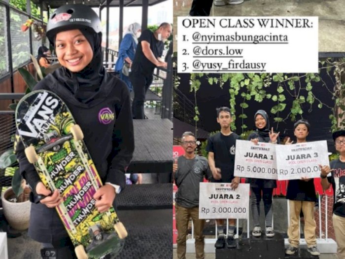  Inilah 3 Juara Open Class SK8TURDAY Vol 6, Nyimas Bunga Cinta Raih Juara Pertama