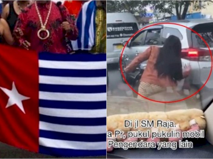 POPULER: Bendera Bintang Kejora Berkibar di Jaktim & Heboh Wanita Medan Ketok Mobil Warga