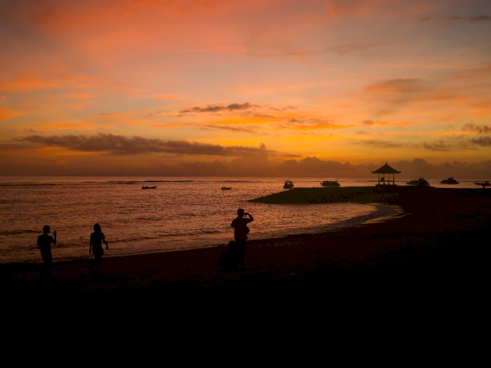 Panorama Matahari Terbit di Wisata Pantai Sanur Bali, Ini Foto-fotonya