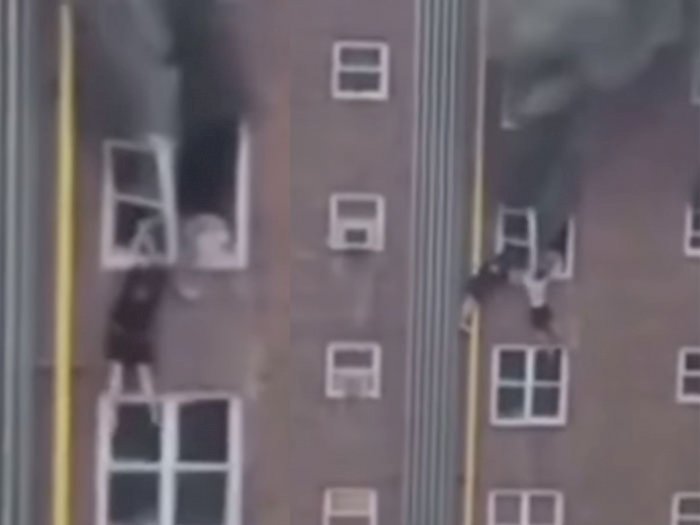 Detik-detik Mencekam 2 Remaja Selamatkan Diri Keluar Jendela Apartemen Saat Kebakaran