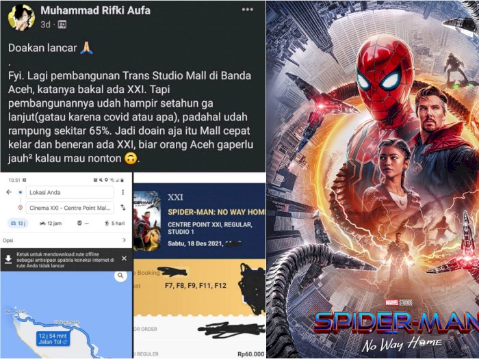 Cowok Ini Naik Bus 13 Jam demi Nonton Spider-Man: No Way Home, Tiket Malah Kena Refund