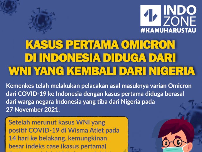 Omicron Pertama di Indonesia Diduga dari WNI yang Kembali dari Nigeria