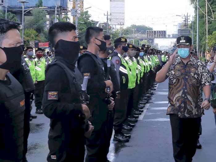Gelar Apel Pengamanan Natal dan Tahun Baru, Jalan Pemuda Kota Semarang Sempat Ditutup