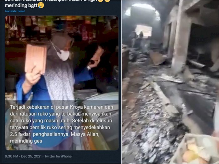 Kios Ini Tak Terjamah Api Saat Kebakaran Pasar Kroya, Pemilik Disebut Sering Sedekah